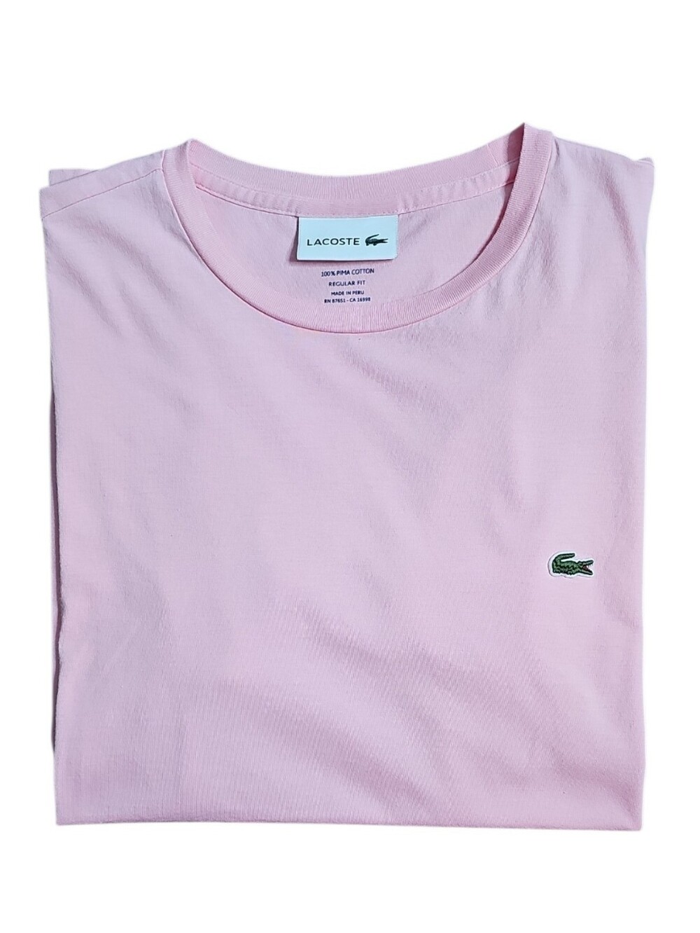 🐊Lacoste Light Pink Shortsleeve T-Shirt. Women's Size: Medium. Regular Fit. - Picture 2 of 12